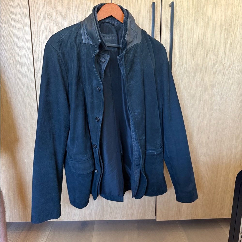 All Saints Black Suede Jacket